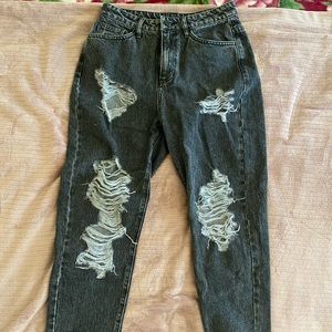 Black Ripped Boyfriend Jeans